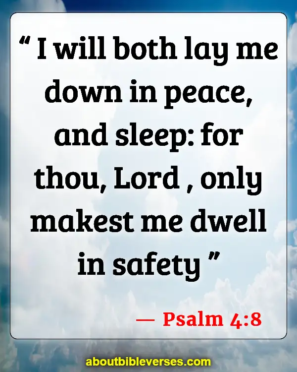 Bible Verses About Being Tired Of Life (Psalm 4:8)