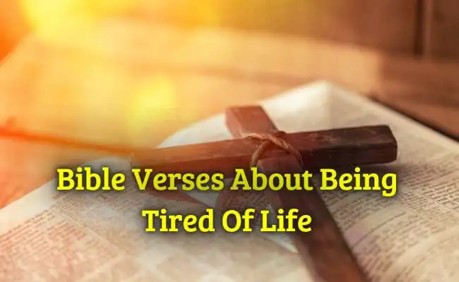 Bible Verses About Being Tired Of Life