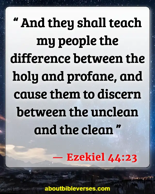 Bible Verses About Discernment (Ezekiel 44:23)
