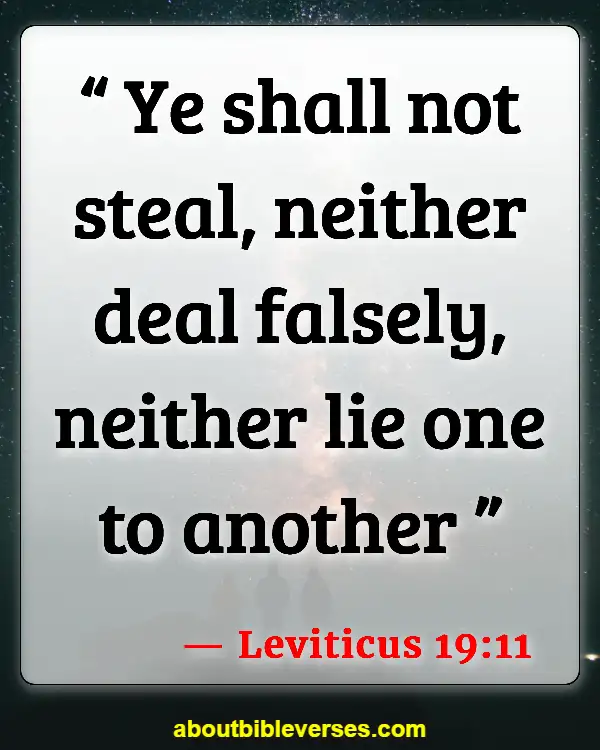 Bible Verses About Lying And Deceit (Leviticus 19:11)