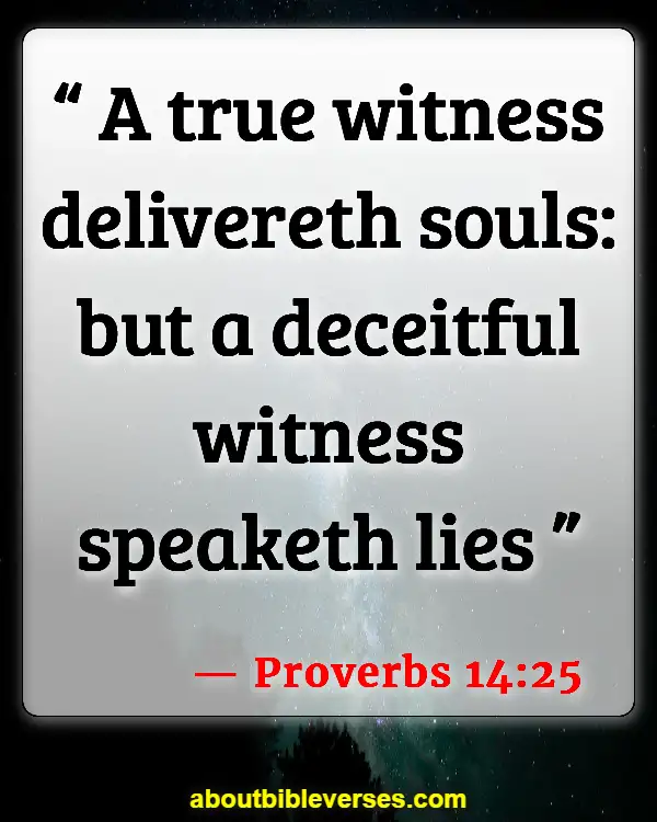 Bible Verses About Lying And Deceit (Proverbs 14:25)