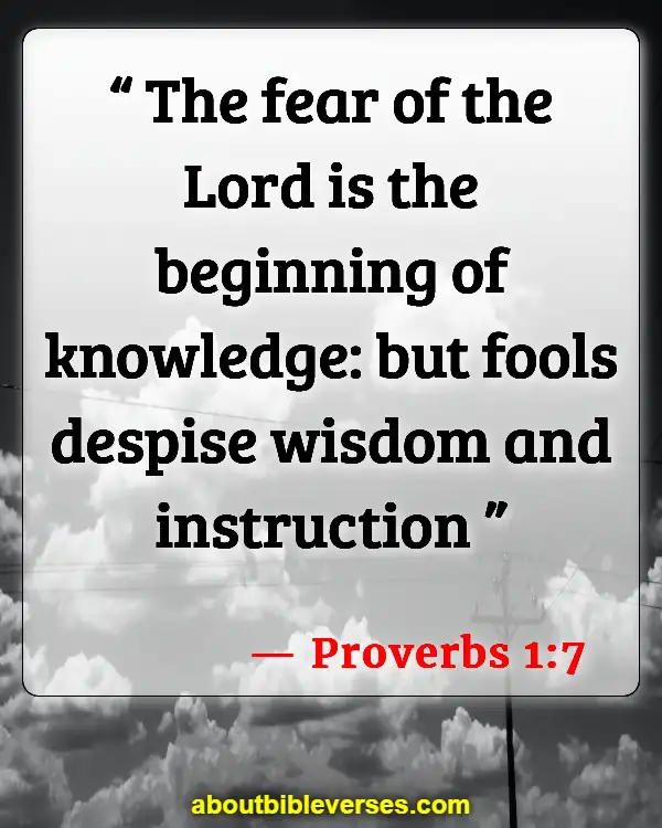 Bible Verses About Too Much Knowledge (Proverbs 1:7)