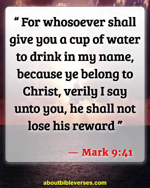 Bible Verses About Welcoming Guests (Mark 9:41)
