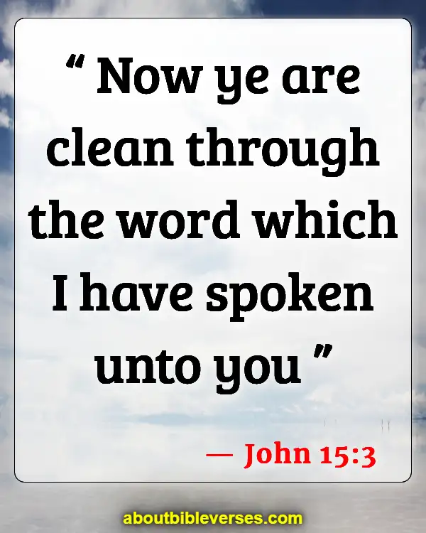 Bible Verses About Cleanliness (John 15:3)