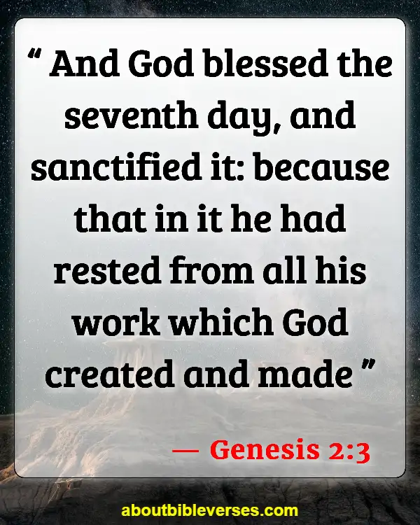 Bible Verses About Sabbath (Genesis 2:3)