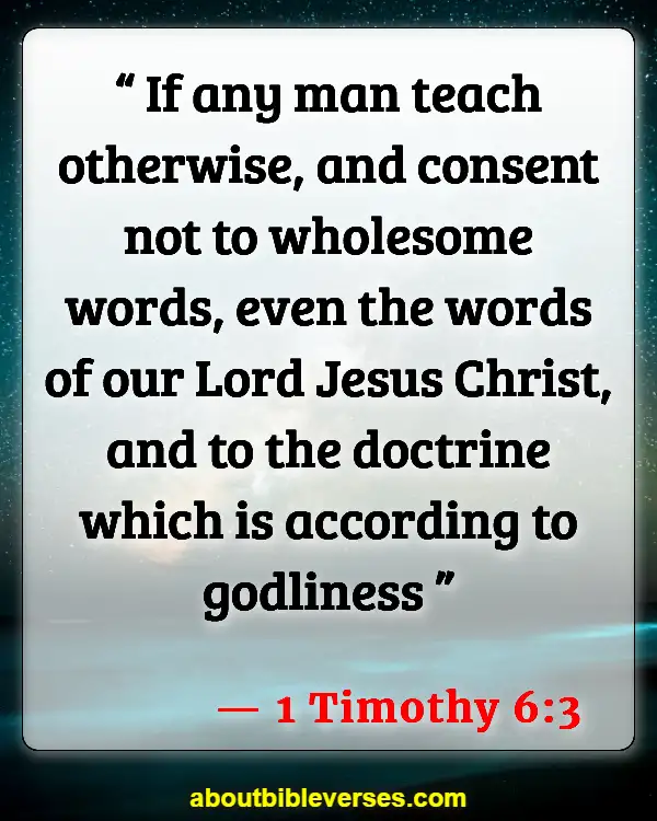 Bible Verses About Material Things (1 Timothy 6:3)