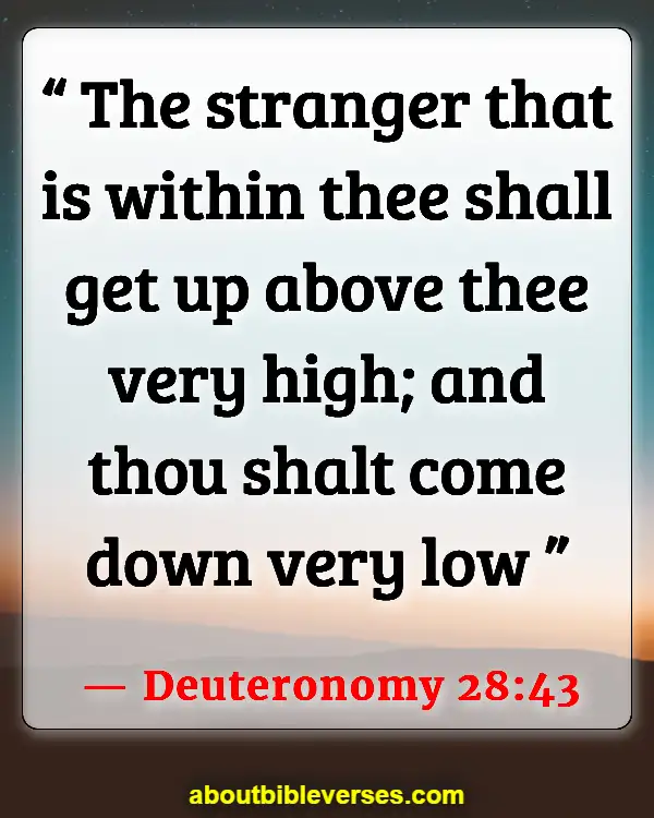 Bible Verses About Fall (Deuteronomy 28:43)