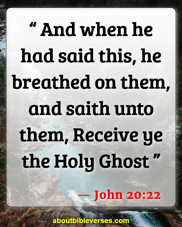 Bible Verses About Life Begins At The First Breath (John 20:22)