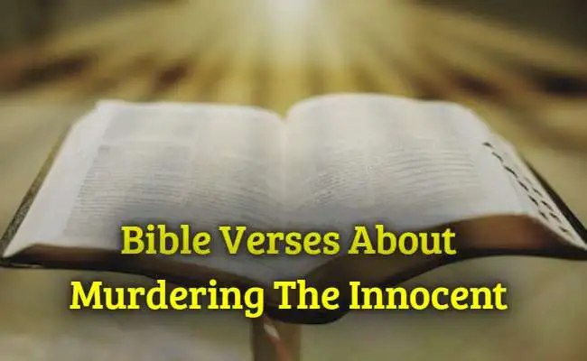 Bible Verses About Murdering The Innocent