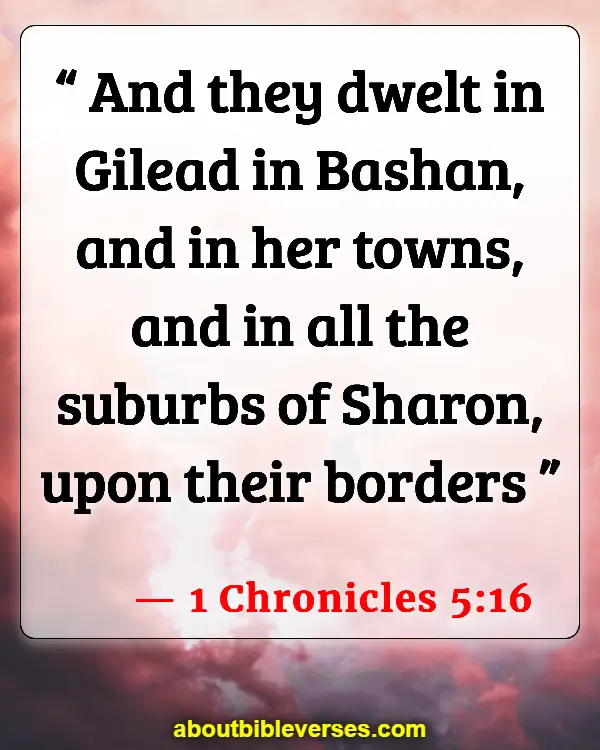 Bible Verses About Rose Of Sharon (1 Chronicles 5:16)